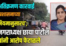 ‘अतिक्रमण कारवाई प्रशासनाच्या नियमानुसारच’; छाया पाटील यांनी आरोप फेटाळले