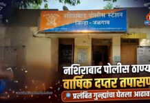 नशिराबाद पोलीस ठाण्यात वार्षिक दप्तर तपासणी; प्रलंबित गुन्ह्यांचा घेतला आढावा