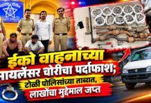 ईको वाहनांच्या सायलेंसर चोरीचा पर्दाफाश; टोळी पोलिसांच्या ताब्यात, लाखोंचा मुद्देमाल जप्त
