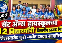 सेंट अॅन्स हायस्कूलच्या १२ विद्यार्थ्यांची विभागीय स्तरावर निवड ; जिल्हास्तरीय कुडो स्पर्धेत दमदार कामगिरी