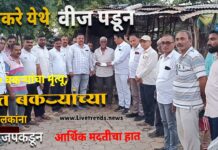 साकरे येथे वीज पडून २० बकऱ्यांचा मृत्यू; मृत बकऱ्यांच्या मालकांना भाजपकडून आर्थिक मदतीचा हात