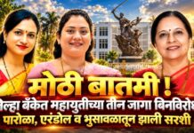 मोठी बातमी : जिल्हा बँकेत महायुतीच्या तीन जागा बिनविरोध ; पारोळा, एरंडोल व भुसावळातून झाली सरशी !