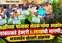 केळीच्या पानावर शेतकऱ्यांचा आक्रोश, सरकारकडे हेक्टरी १ लाखांची मागणी; भाऊसाहेब सोनवणे आक्रमक
